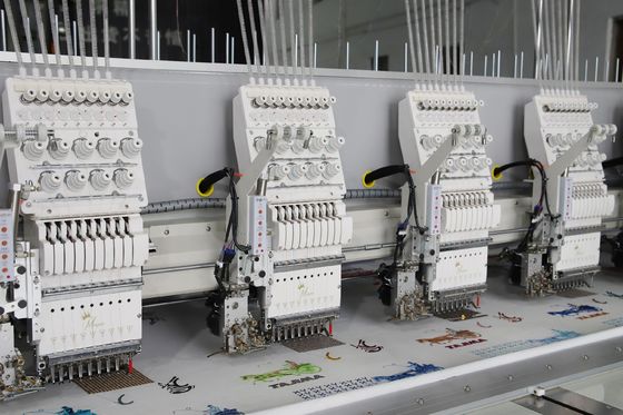 Máquina de bordados informatizados industriais de 4500 kg 22 cabeças 9 agulhas