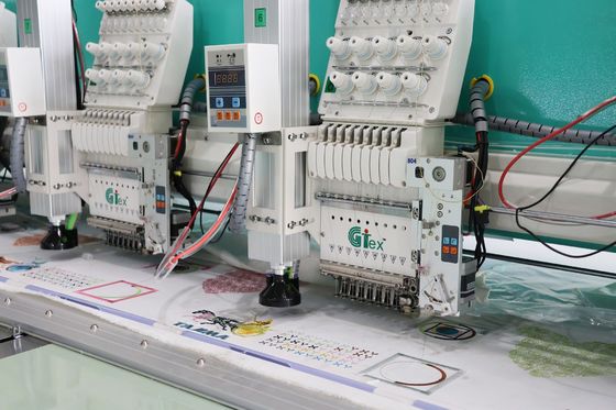 15 Cabeças Máquina de bordado de corte a laser 220V 380V Máquina de bordado de tecido completo