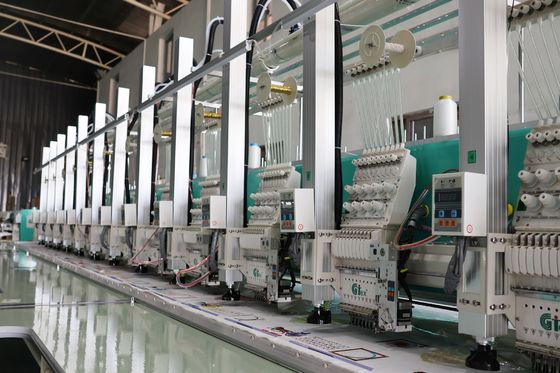 15 Cabeças Máquina de bordado de corte a laser 220V 380V Máquina de bordado de tecido completo