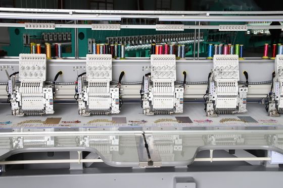 Máquina de bordado de cordas de agulha múltipla de 6 cabeças Máquina de bordado de lenços duplos