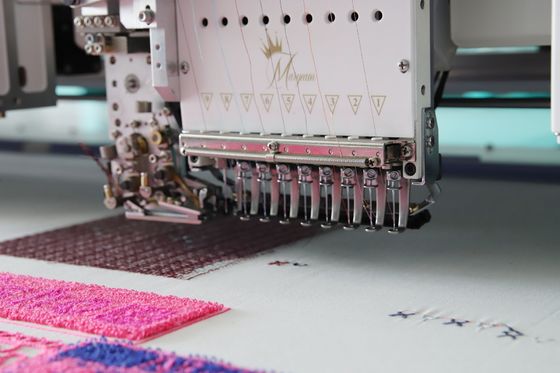 15 cabeças Máquina de bordado multifuncional, Máquina de bordado de lenços informatizados