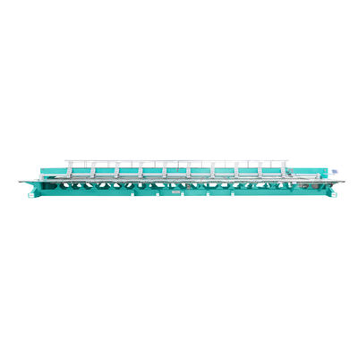 Máquina de bordado plana computadorizada comercial 9 agulhas máquina de bordado 10 cabeça 1200RPM
