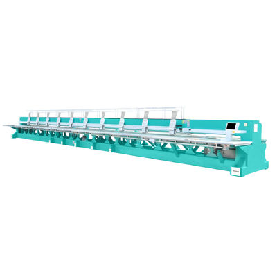 Máquina de bordado plana computadorizada comercial 9 agulhas máquina de bordado 10 cabeça 1200RPM