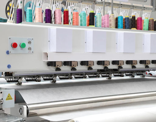 10 Cabeças Máquina de bordado de colchas 6 Agulhas com função de lenço
