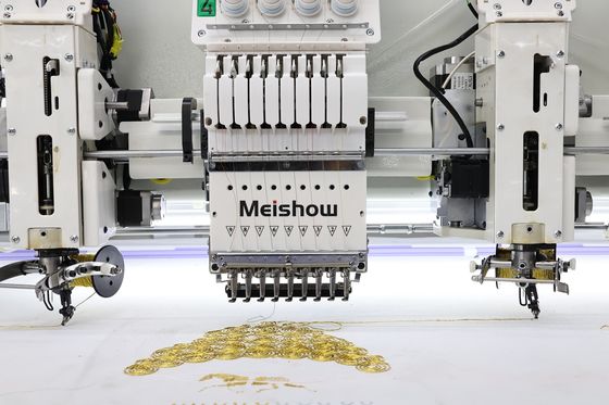 Máquina de bordado de fita mista 10 cabeças mais 10 cabeças Máquina de bordado plano